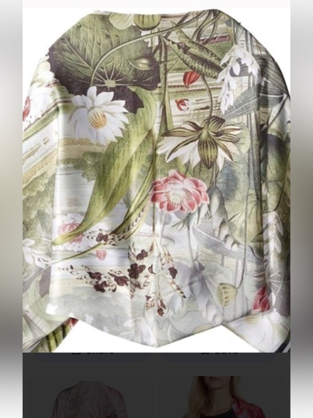 Ted Baker waterlilly  100%silk cape scarf